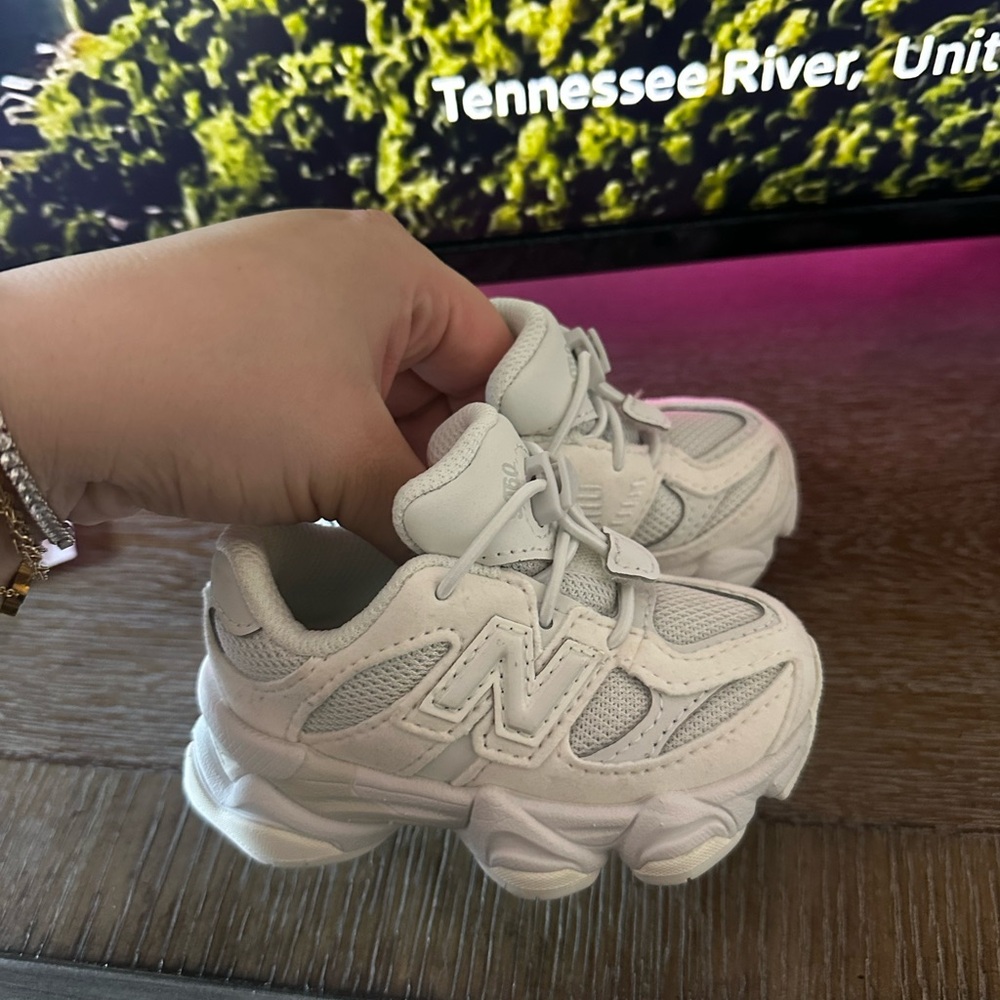 Baby New Balance 9060 White Sneakers